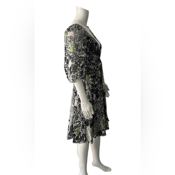Giambattista Valli Plunging Floral Mini Chiffon Dress Size 46/US 10 NWT $3,350 - Picture 5 of 13
